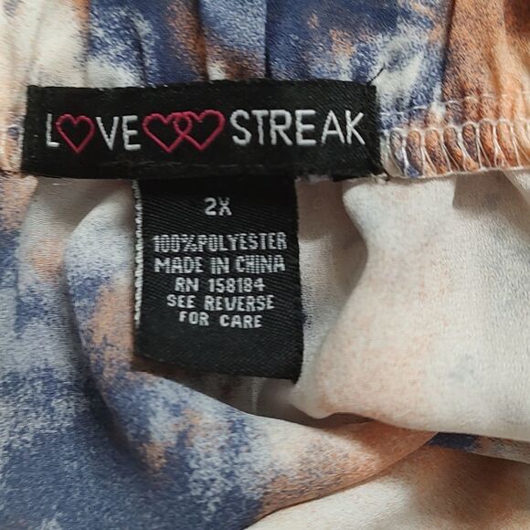 Love Streak off the shoulder tie dye blouse top Sz 2X - Picture 5 of 5